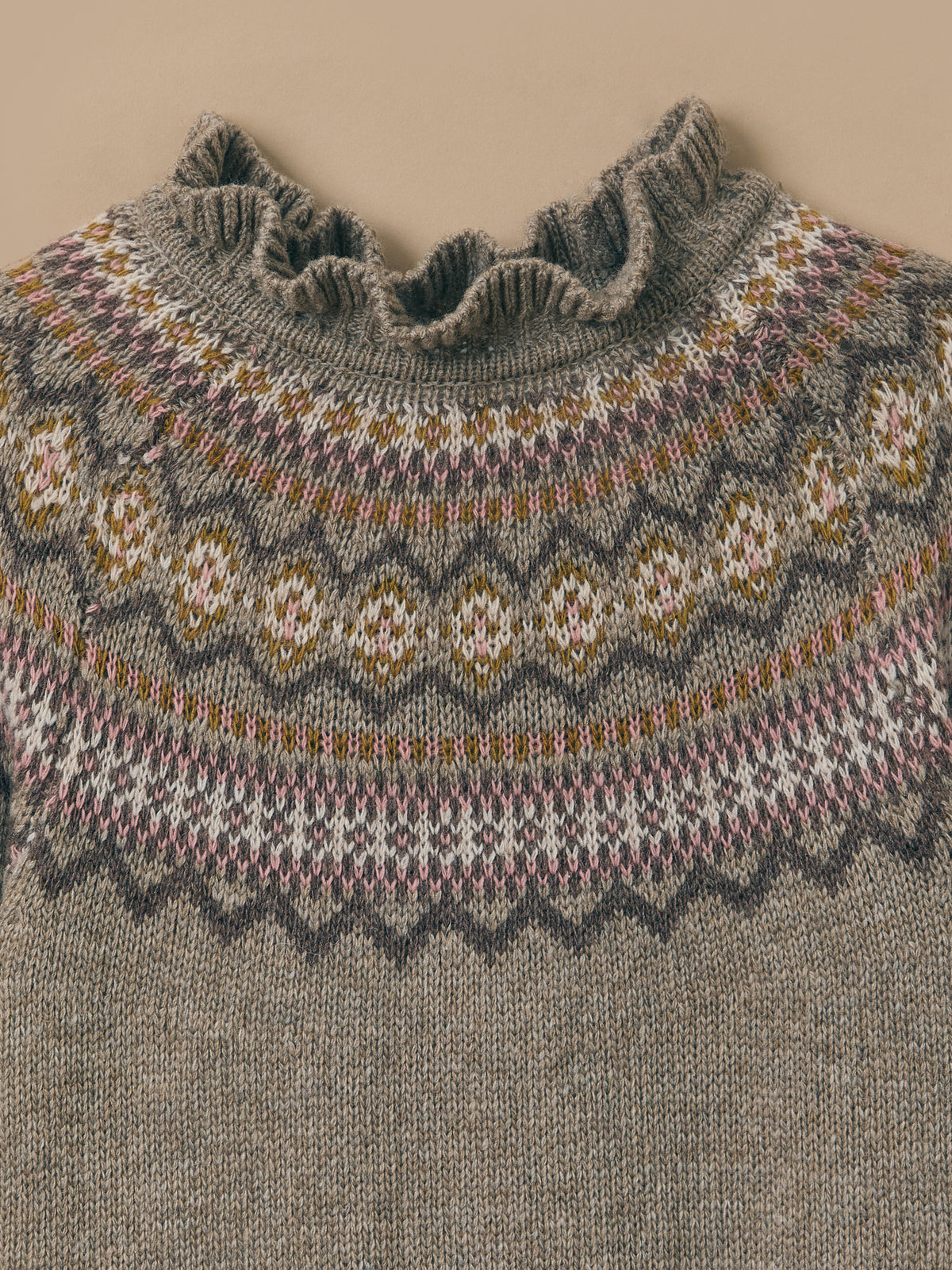 Robe jacquard en laine Fille