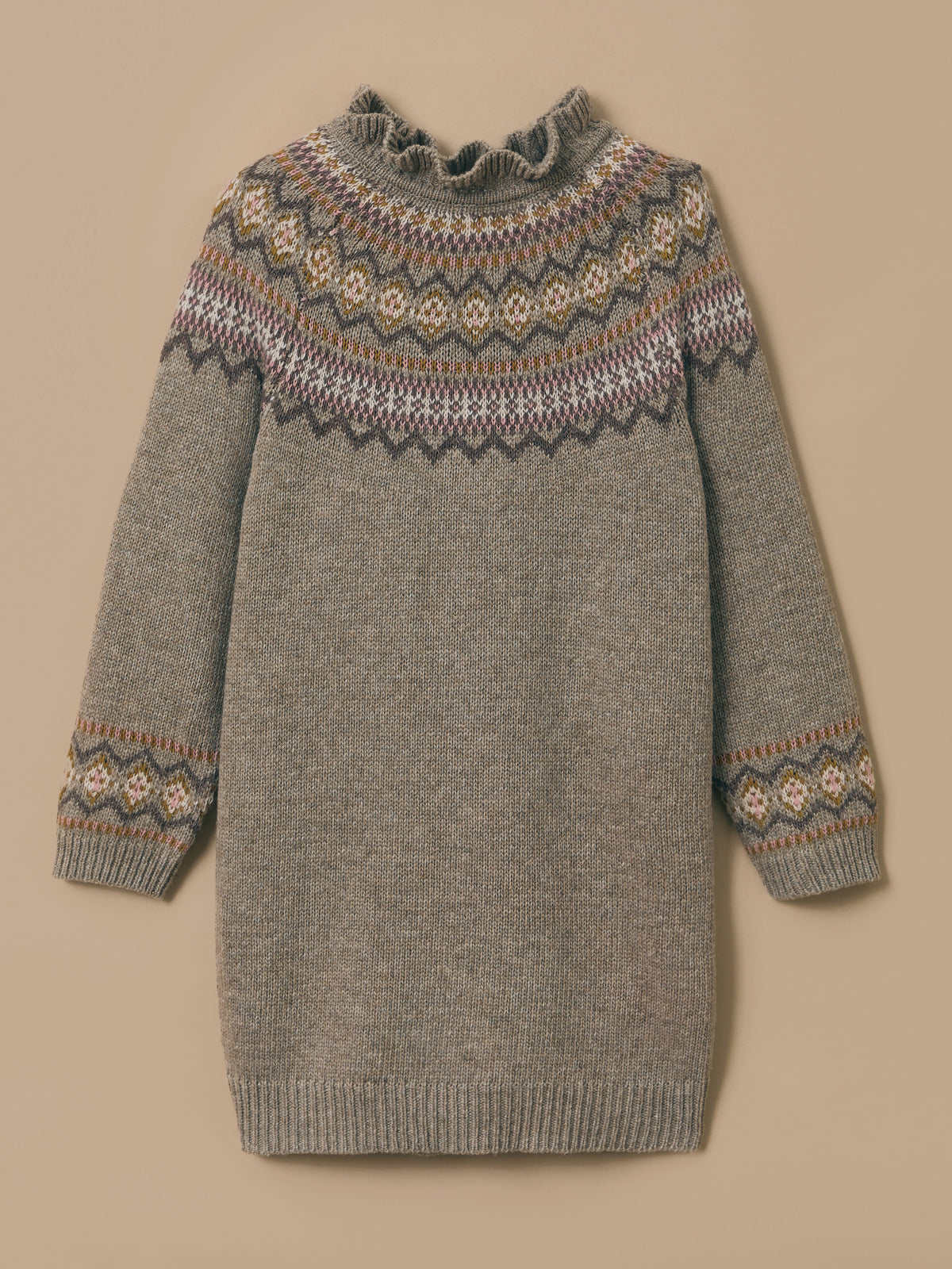 Robe jacquard en laine Fille