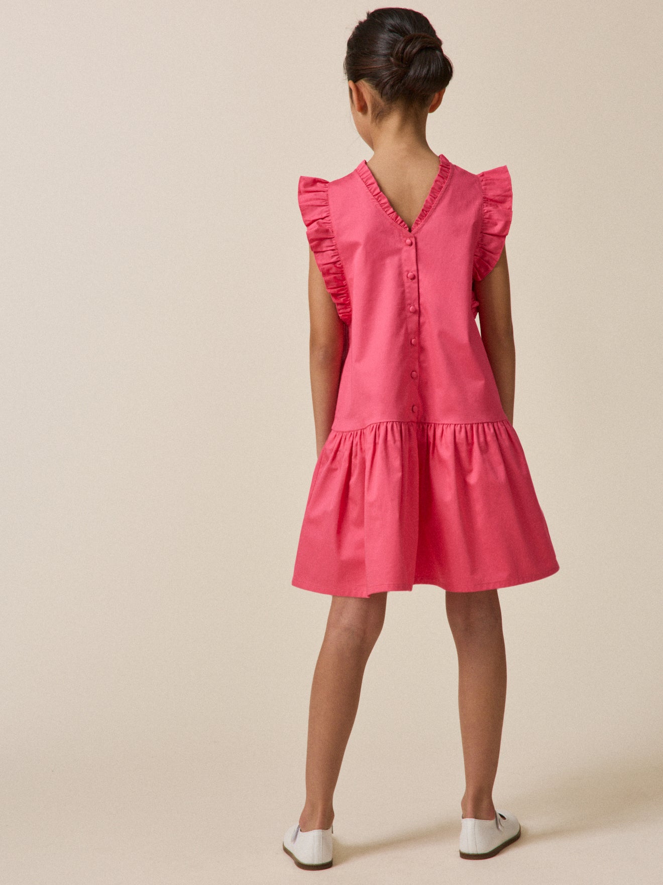 Robe Fille Charlotte en satin de coton - Collection couture