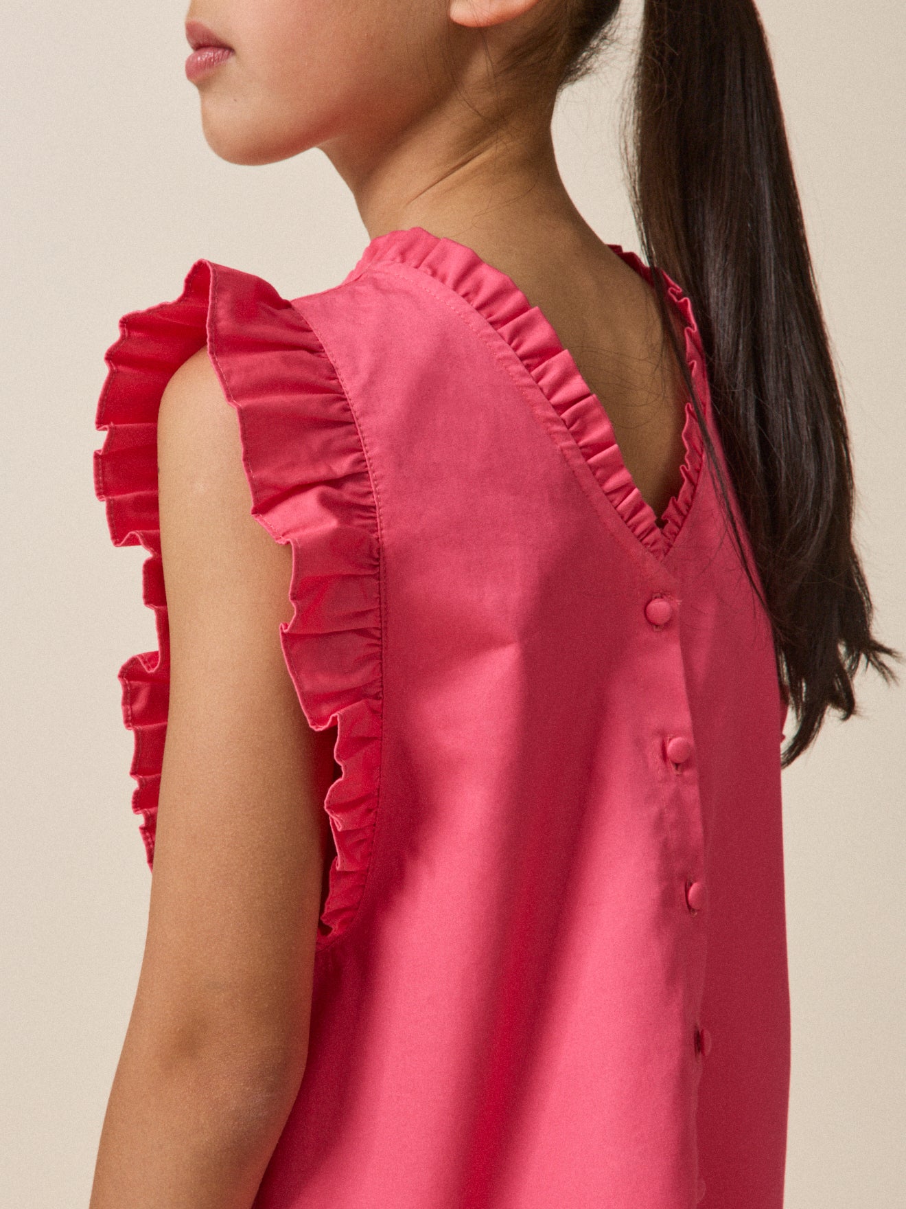 Robe Fille Charlotte en satin de coton - Collection couture