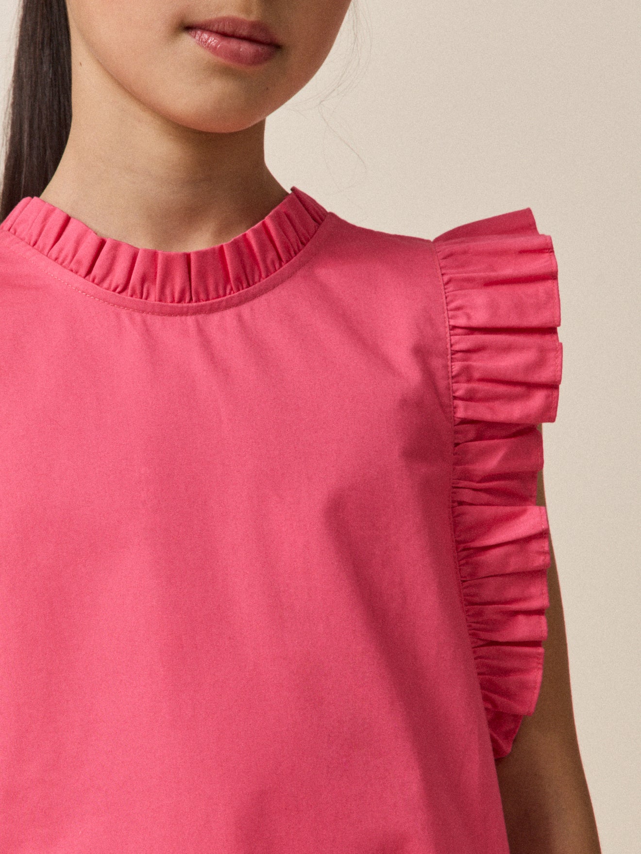 Robe Fille Charlotte en satin de coton - Collection couture