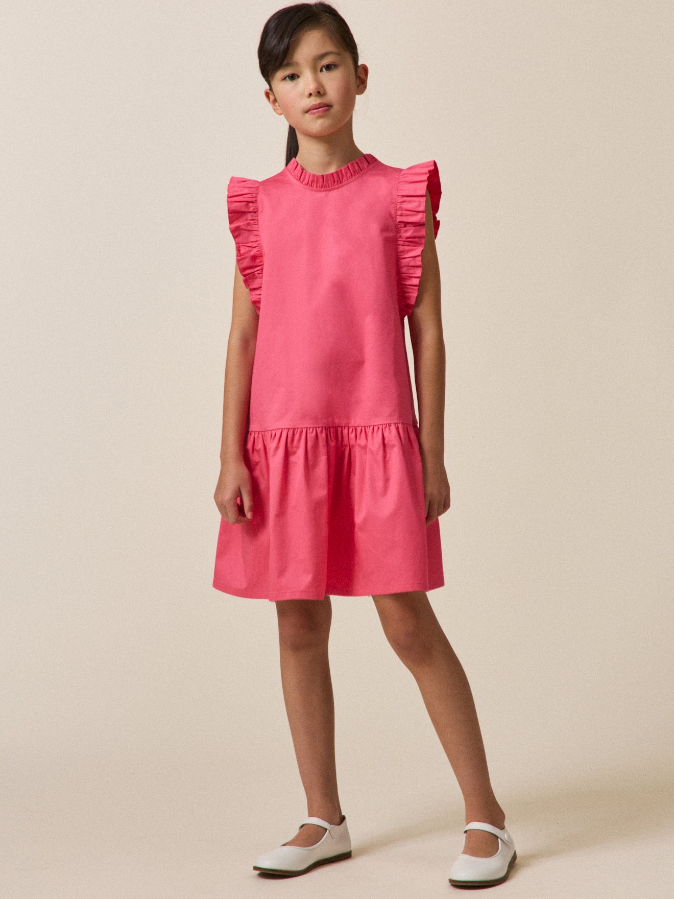 Robe Fille Charlotte en satin de coton - Collection couture