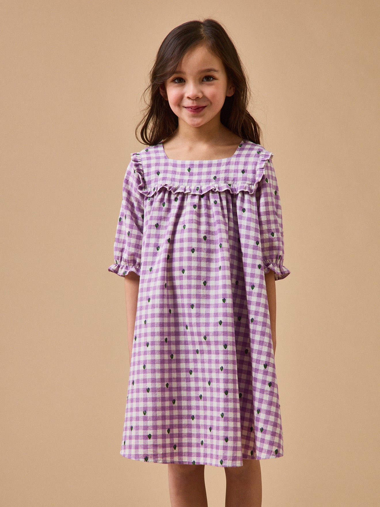 Girl's gingham check dress - Cyrillus x Emile & Ida