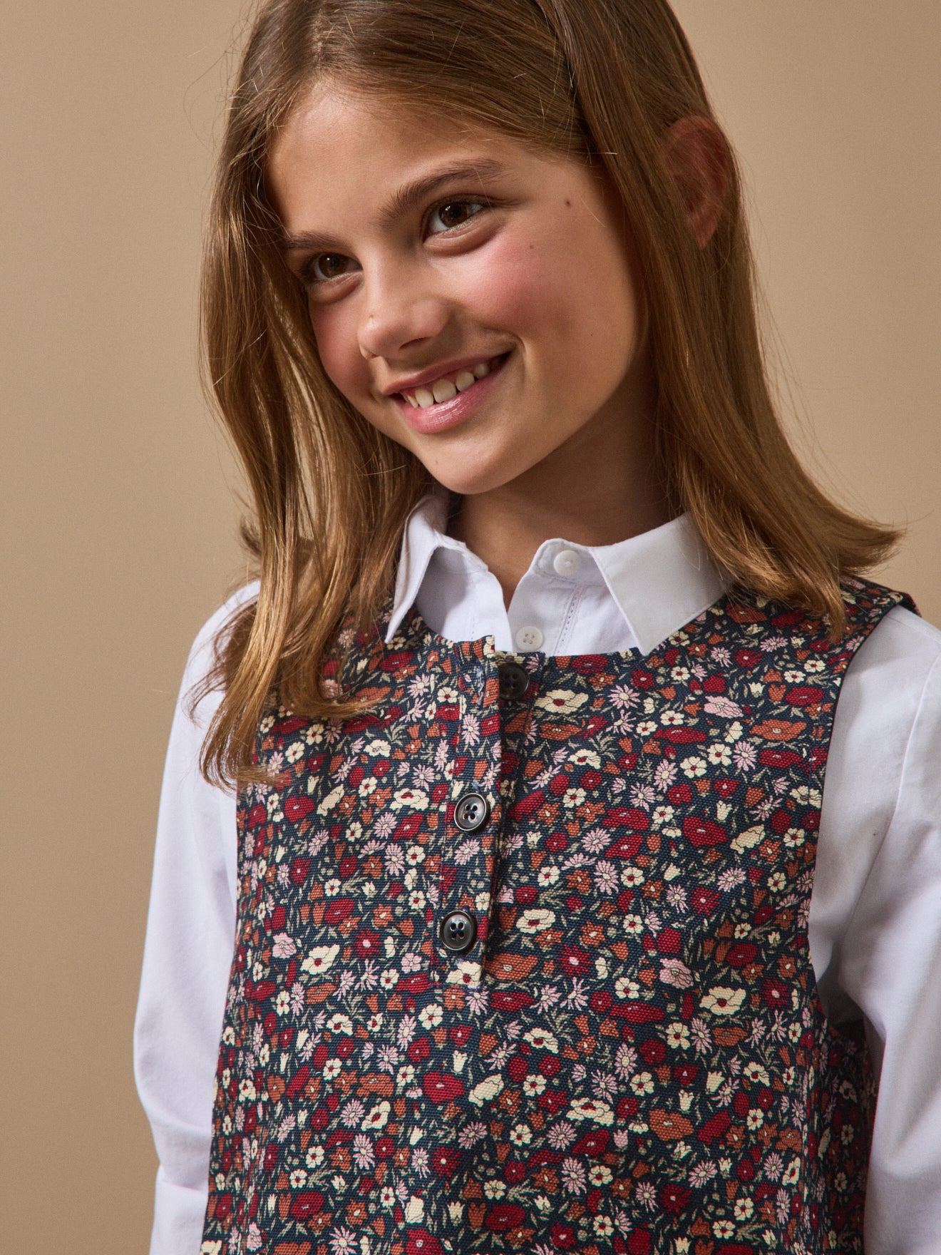 Girl's Petal&Daisy motif dress - Made with Liberty Fabric