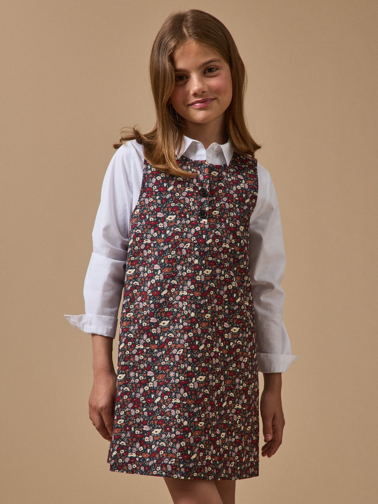 Girl's Petal&Daisy motif dress - Made with Liberty Fabric