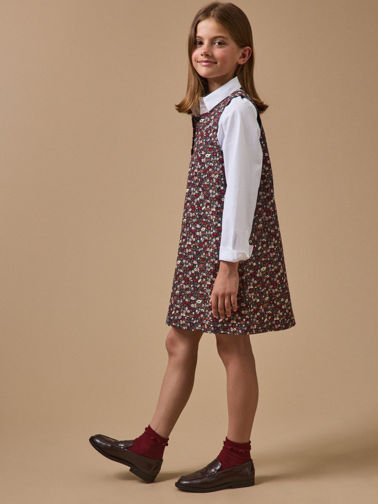 Girl's Petal&Daisy motif dress - Made with Liberty Fabric