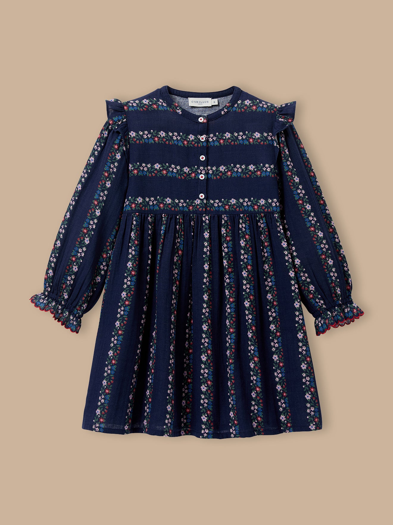 Girl's cotton cheesecloth dress