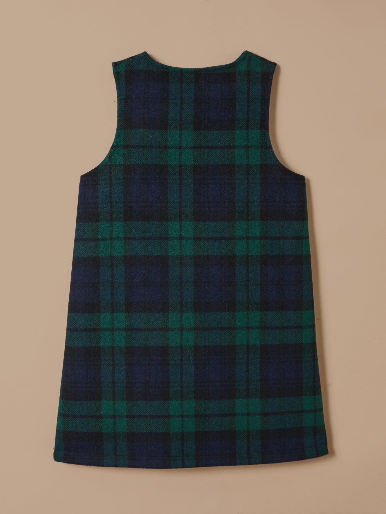 Girl's tartan-print sleeveless dress