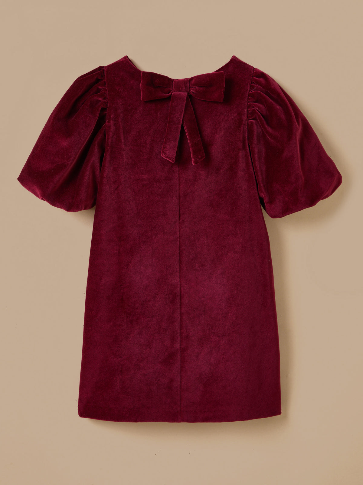 Girl's panne velvet dress