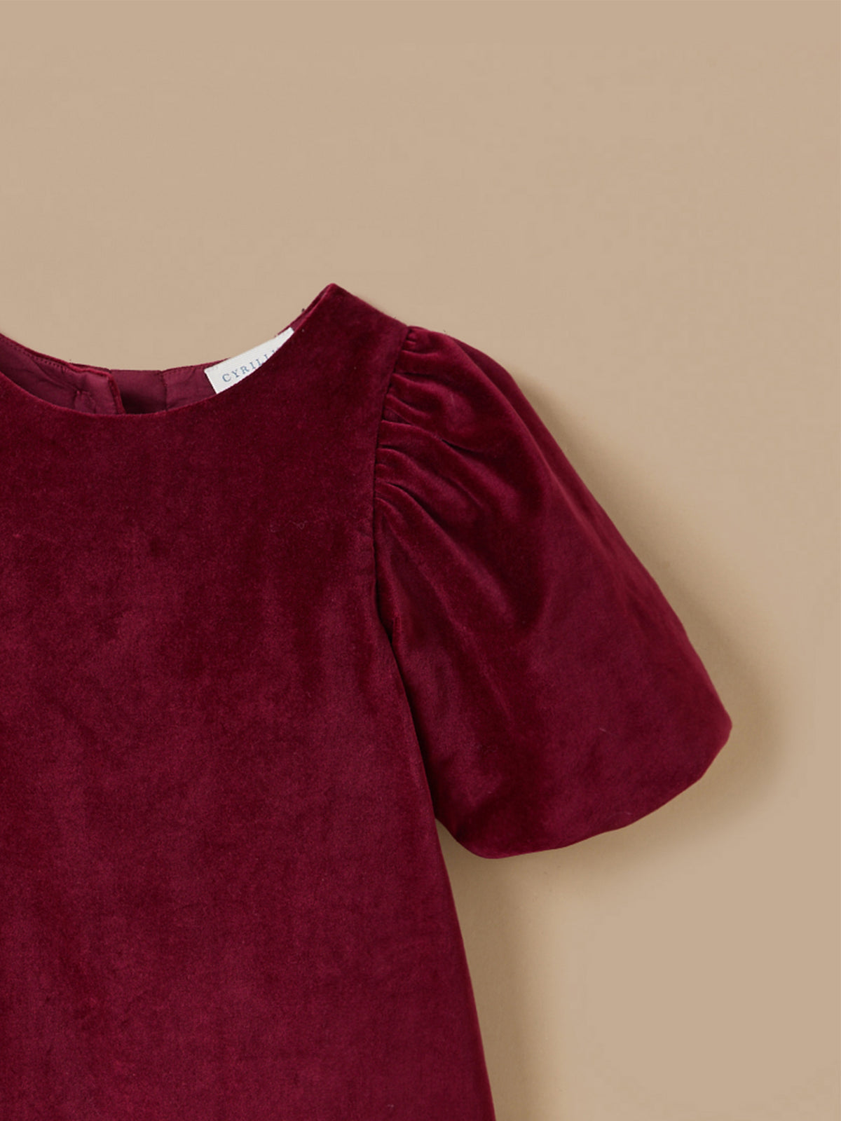 Girl's panne velvet dress