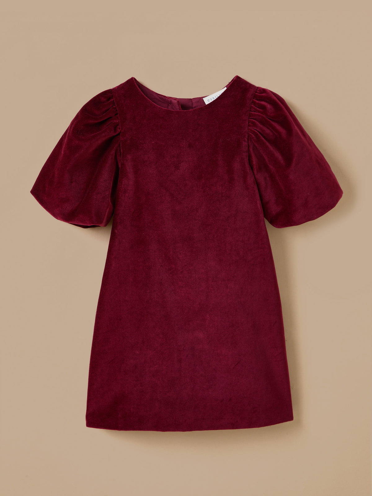 Girl's panne velvet dress
