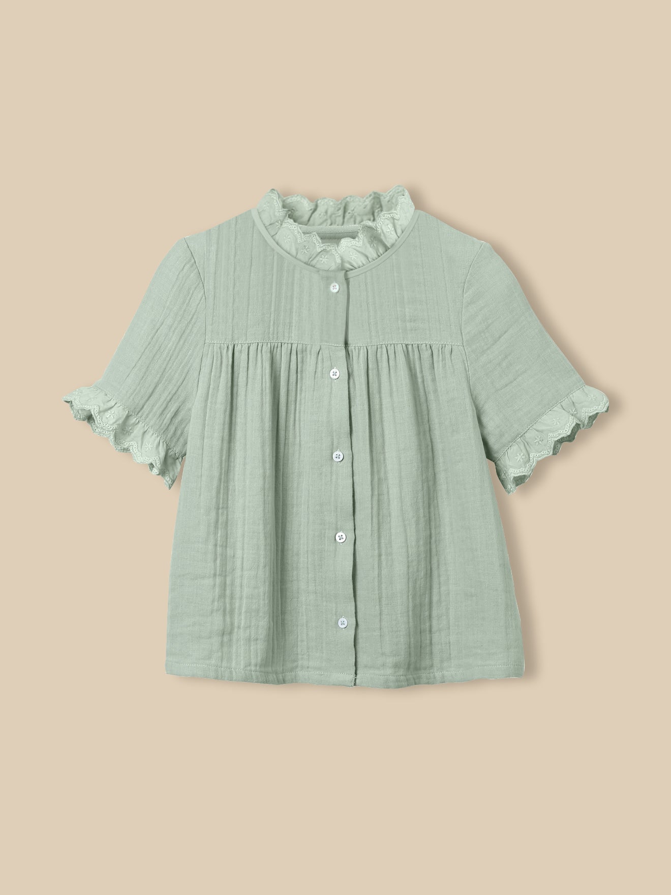 Girl's organic cotton cheesecloth shirt