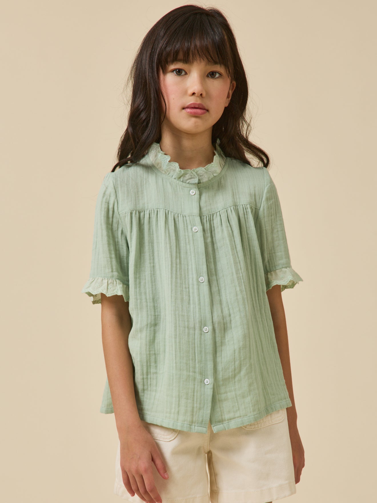Girl's organic cotton cheesecloth shirt - Cyrillus COM