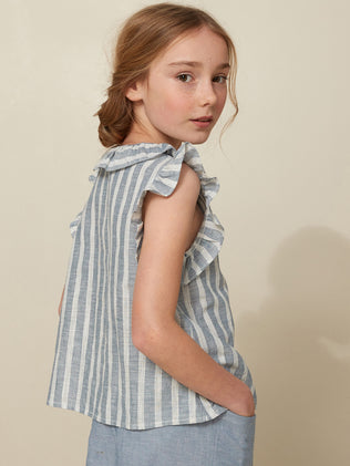 Girl's linen and cotton shirt
