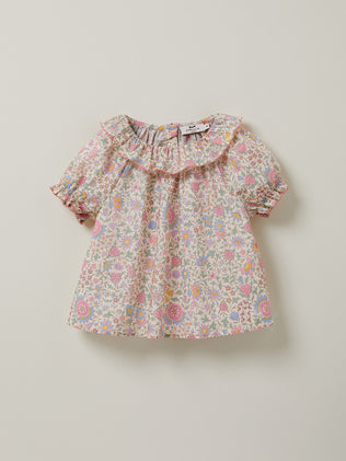 Girl's Alicia Shintz motif blouse made with Liberty fabric
