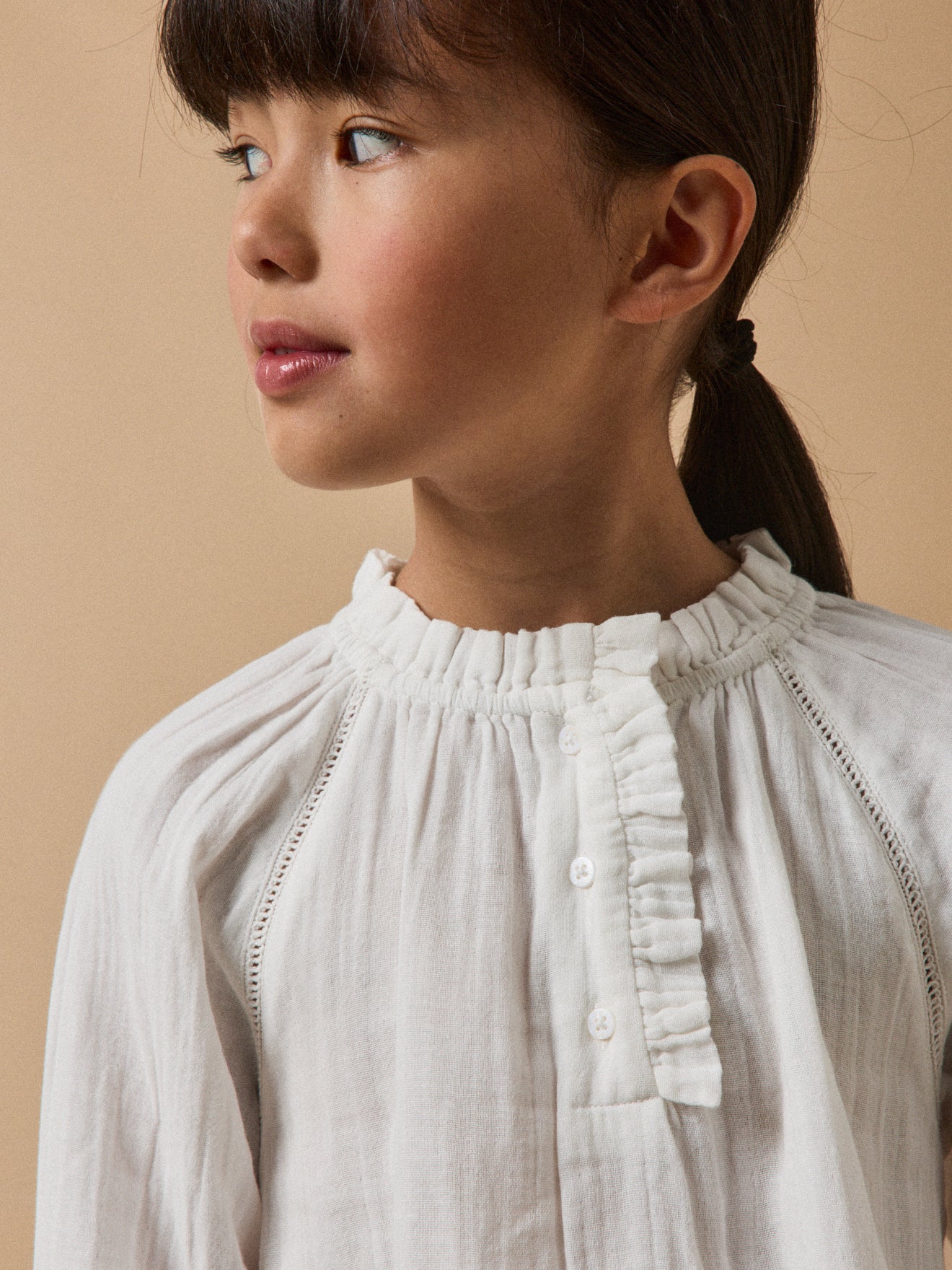 Blouse Fille en gaze de coton