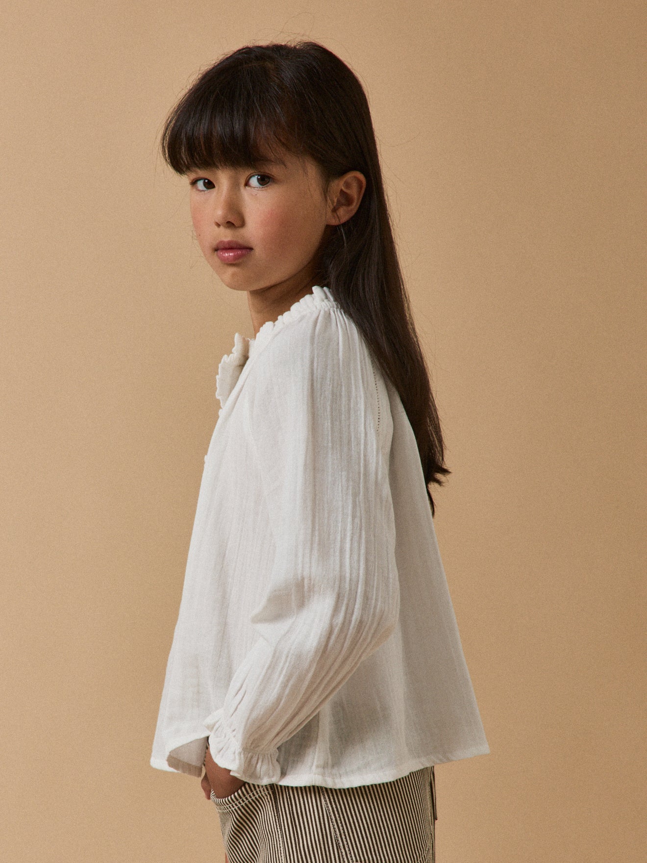 Blouse Fille en gaze de coton