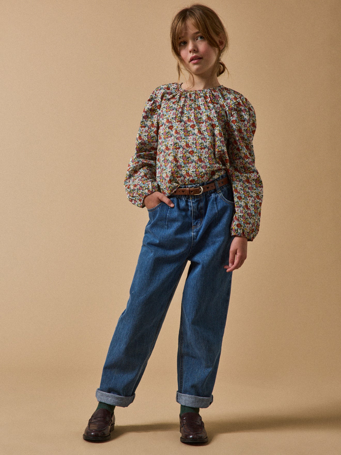 Girl's Libby-motif blouse made with Liberty fabric