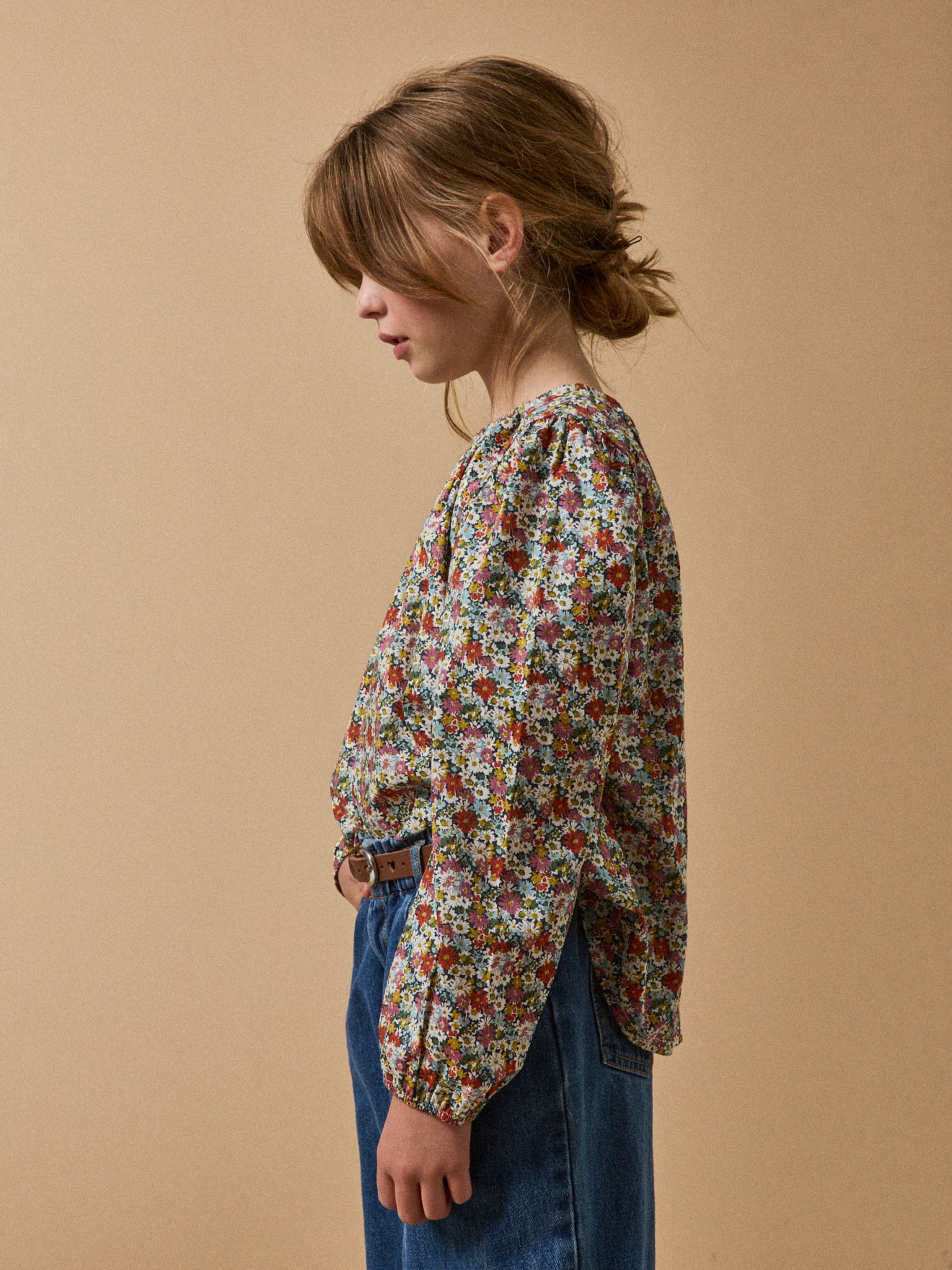 Girl's Libby-motif blouse made with Liberty fabric