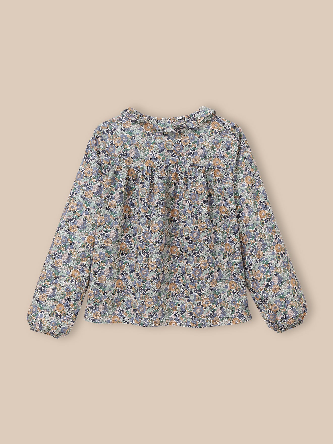 Girl's Annie & May motif shirt made with Liberty fabric