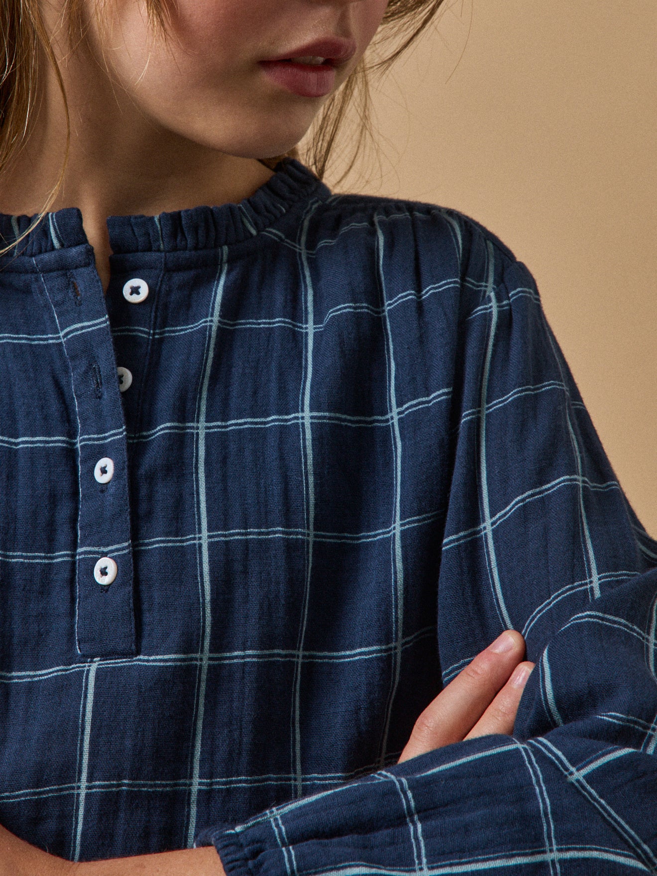 Girl's cotton gauze blouse