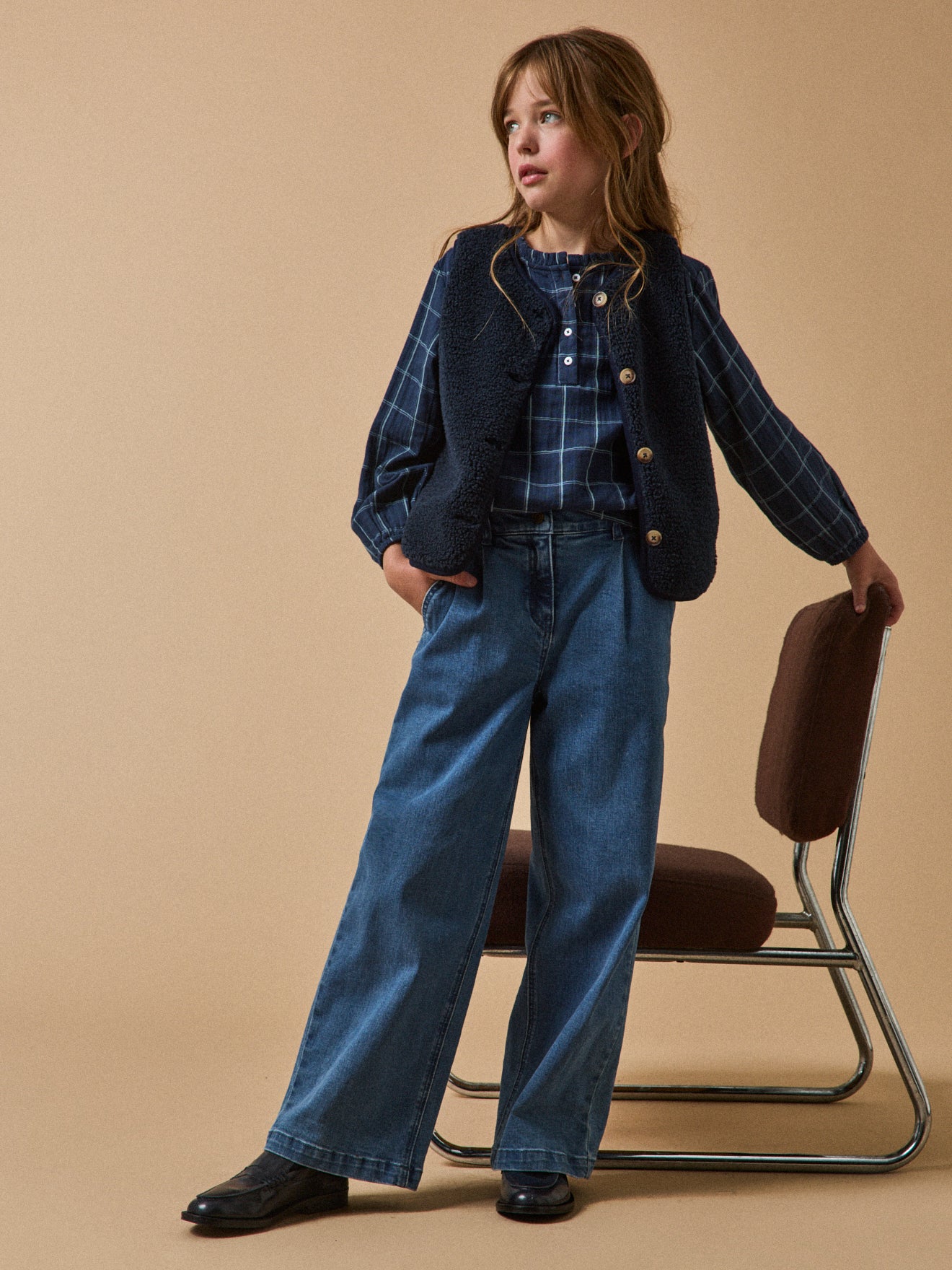 Girl's cotton gauze blouse