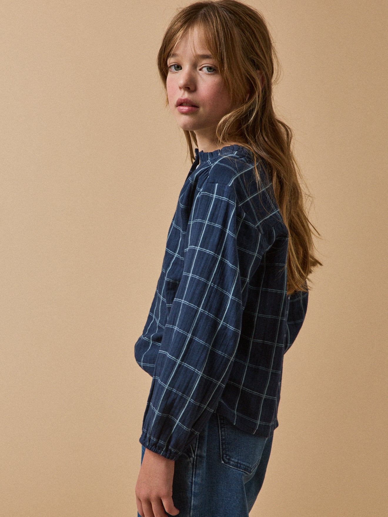 Girl's cotton gauze blouse