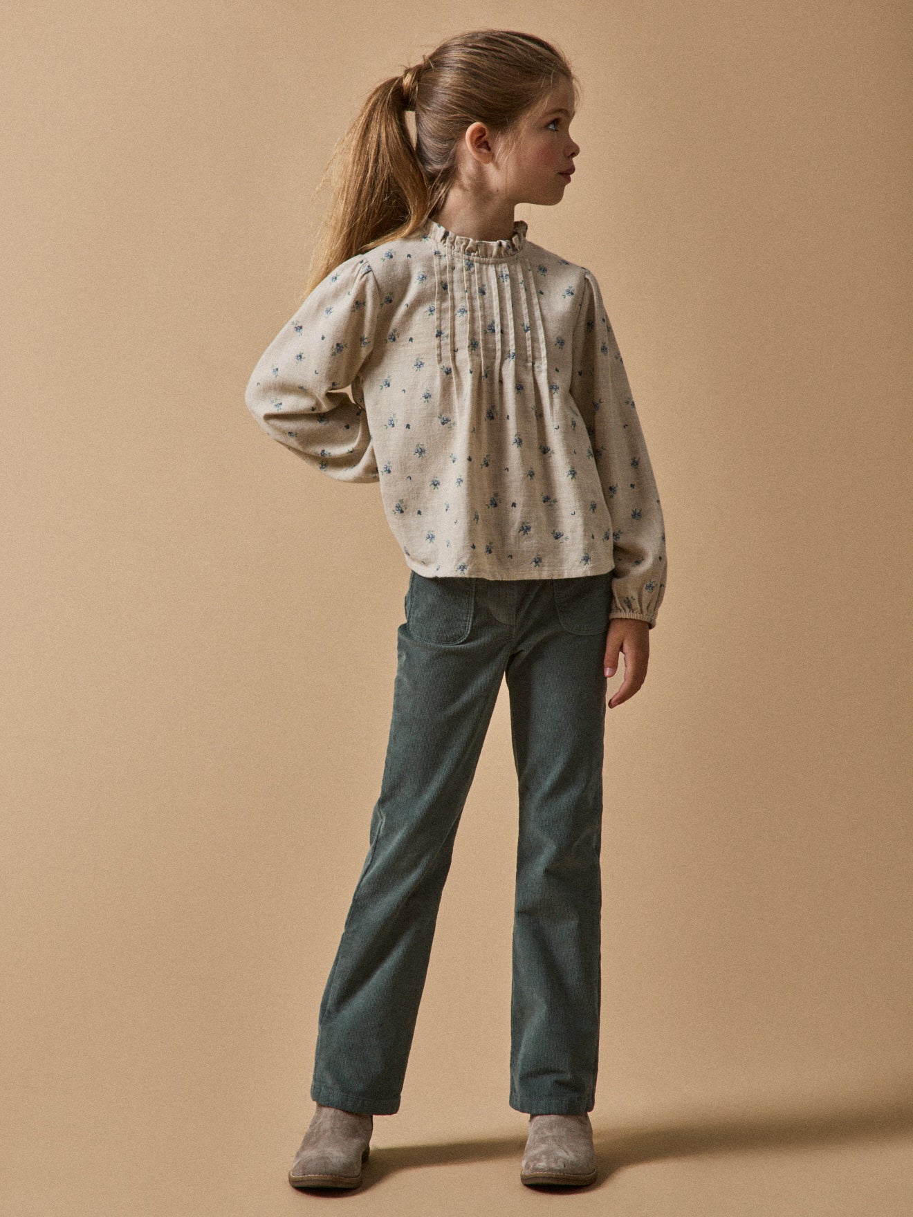 Blouse en flanelle de coton Fille