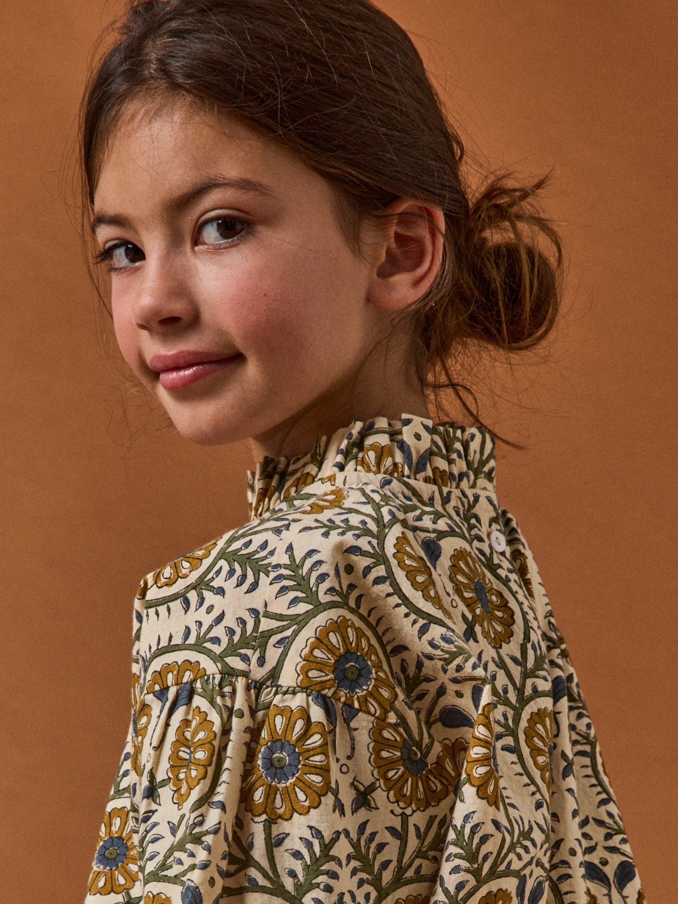 Girl's TILDAM floral blouse - Cyrillus x Apaches Collections