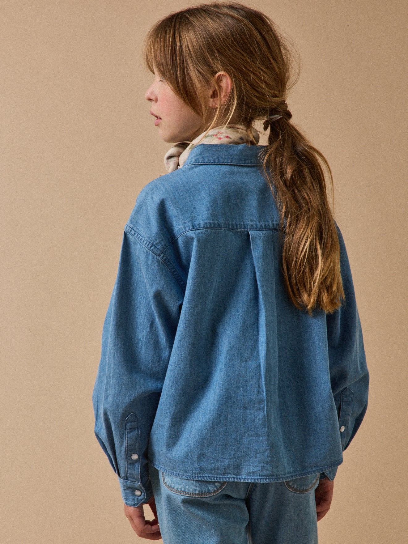 Girl's lightweight denim shirt