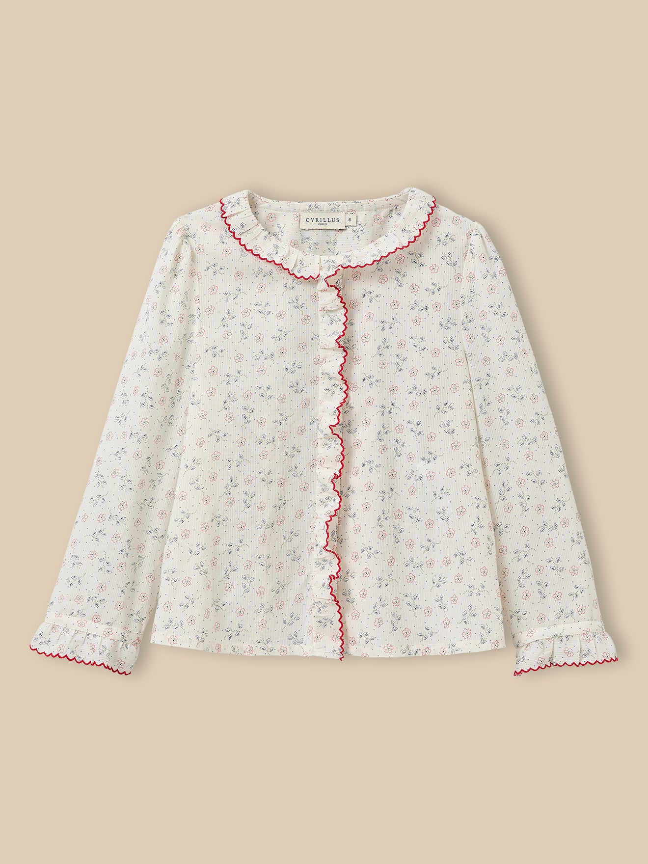 Girl's Lilly-print blouse