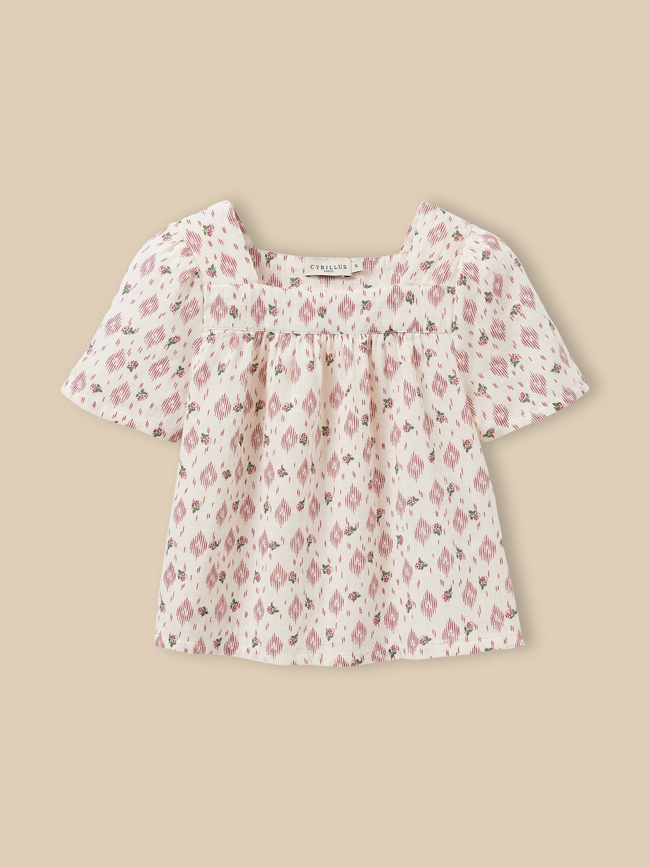 Girl's Carolina-print blouse