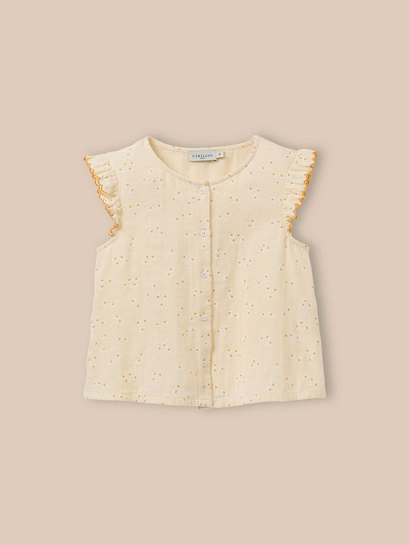 Girl's daisy-print blouse
