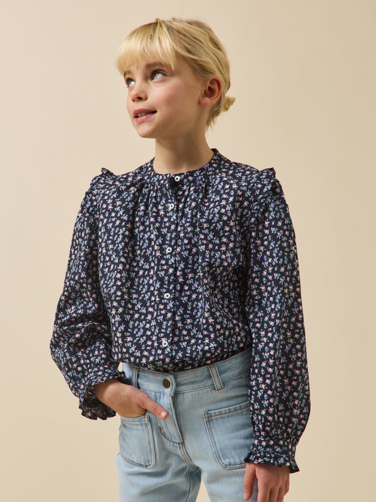Chemise de Nuit Ciel Fille Hermione - L'orangerie Chemise de Nuit Ciel Fille Hermione - L'orangerie
