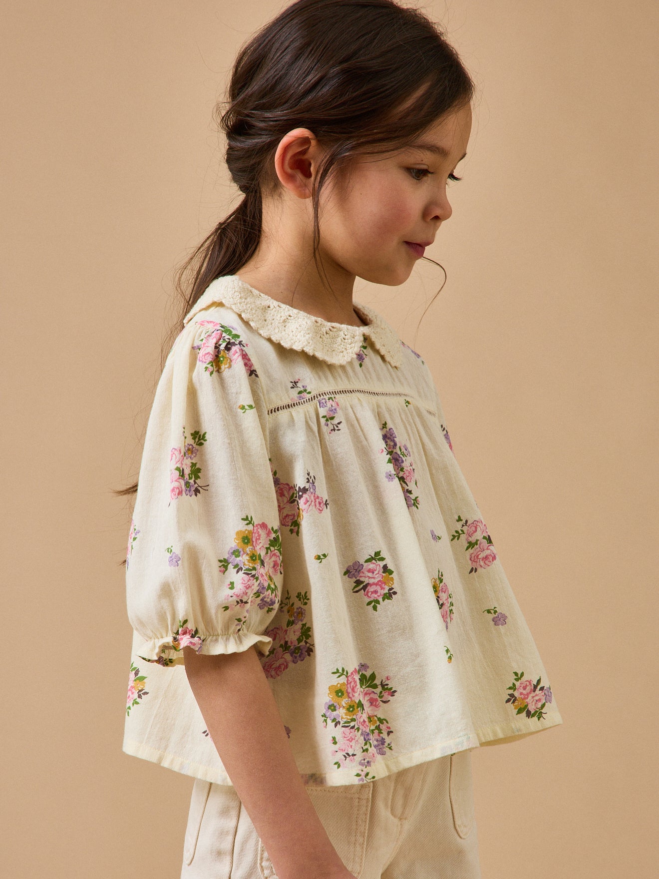 Girl's floral bouquet blouse - Cyrillus x Emile & Ida