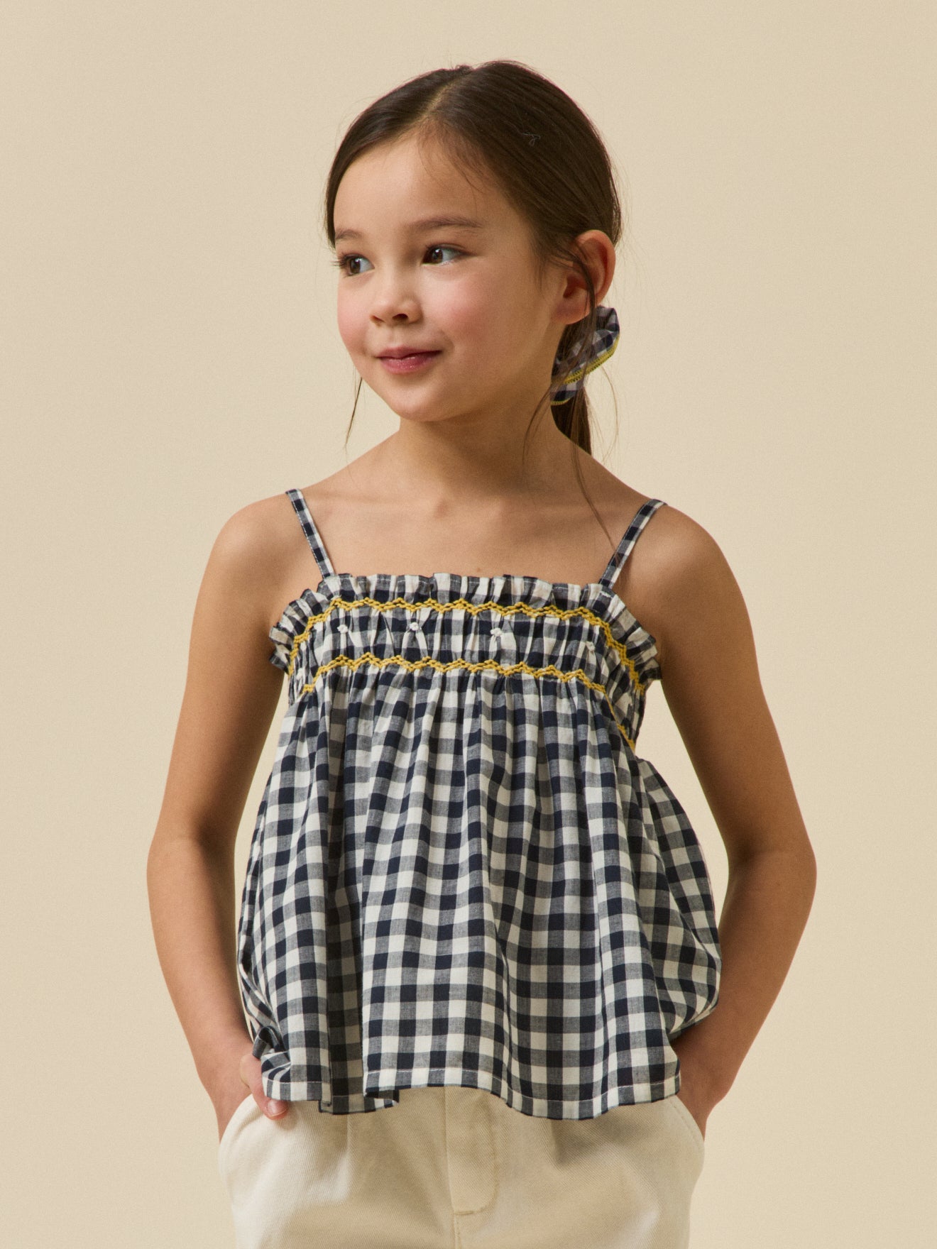 Girl's top with narrow straps
