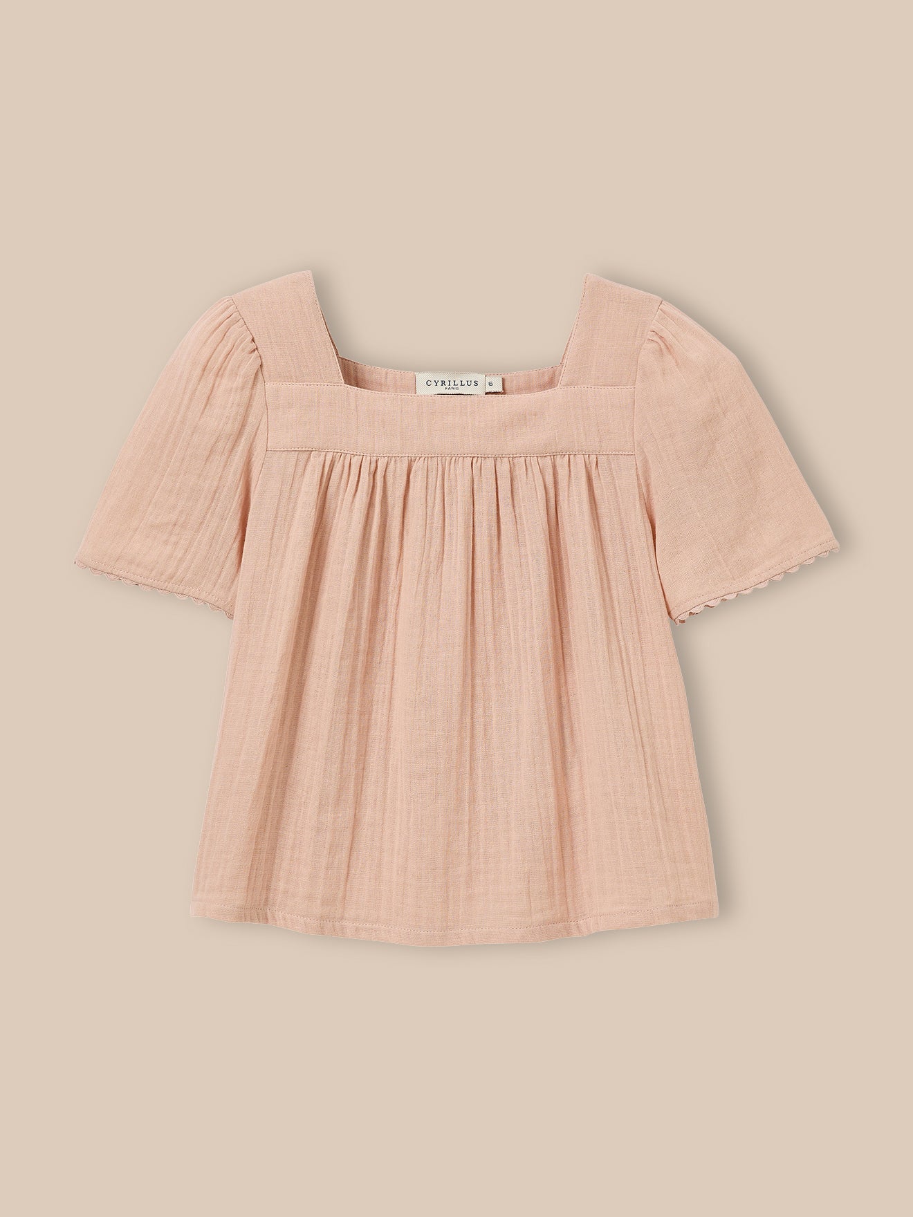 Girl's organic cotton gauze shirt