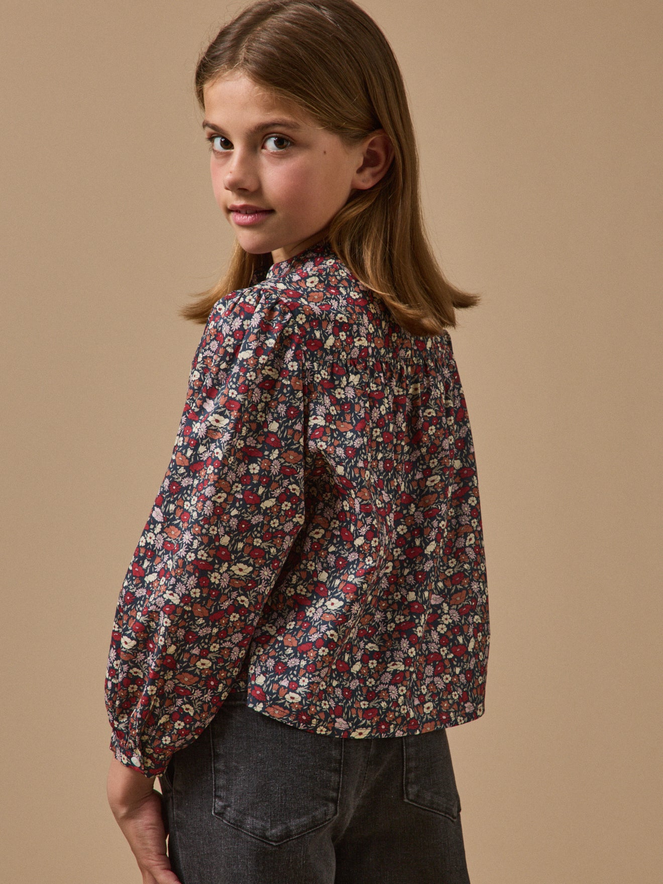 Girl's shirt made with Liberty fabric