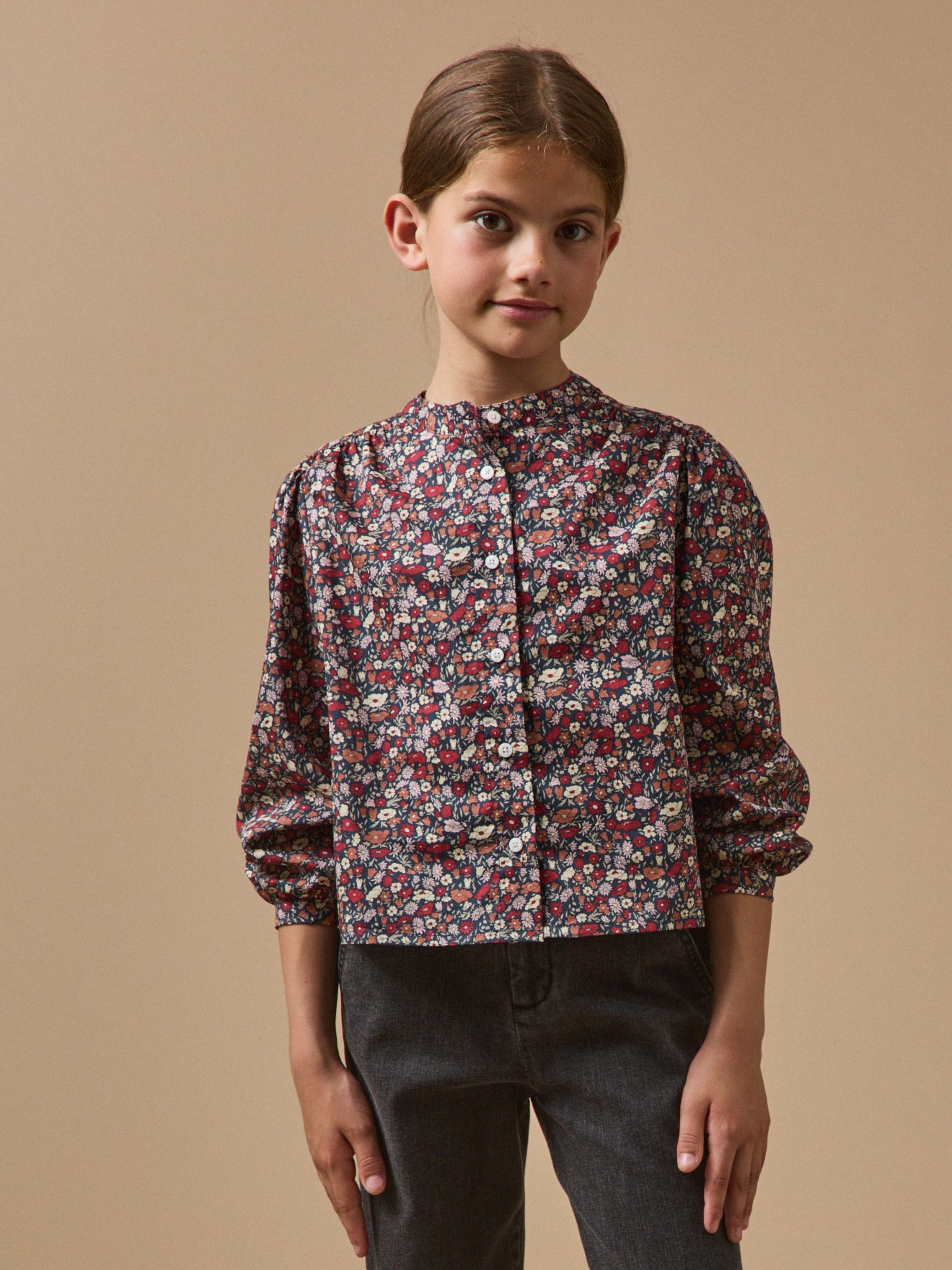 Girl's shirt made with Liberty fabric