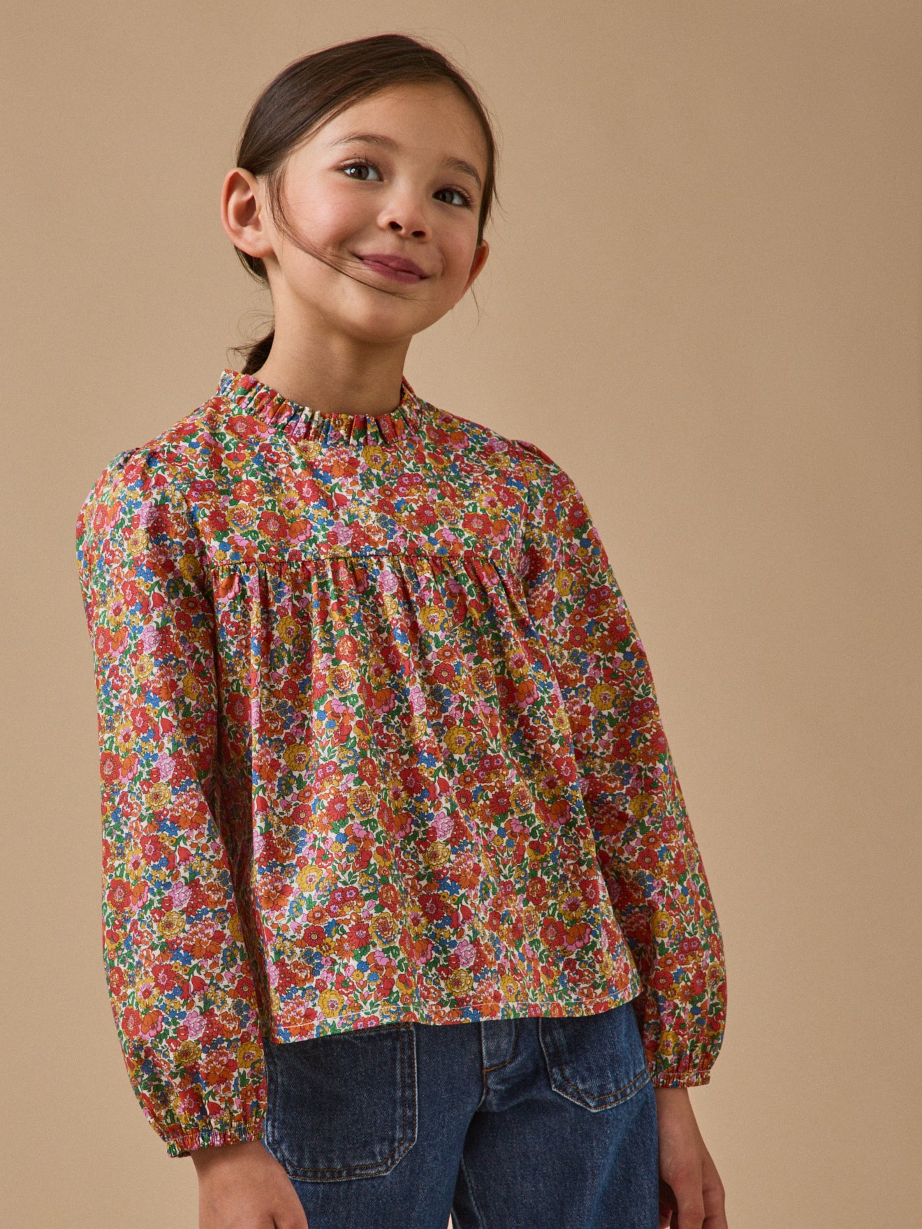 Girl's blouse made with Liberty fabric