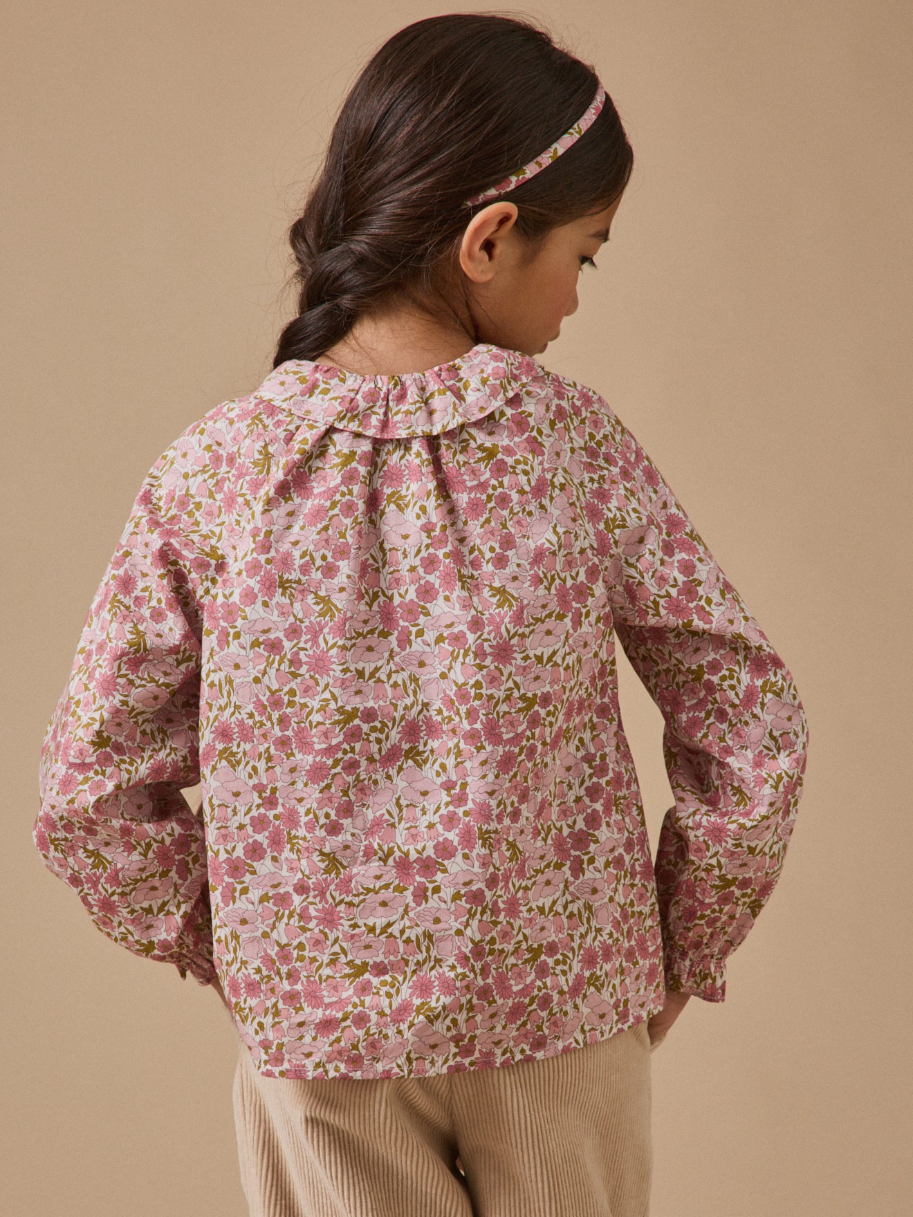 Girl's shirt made with Liberty fabric