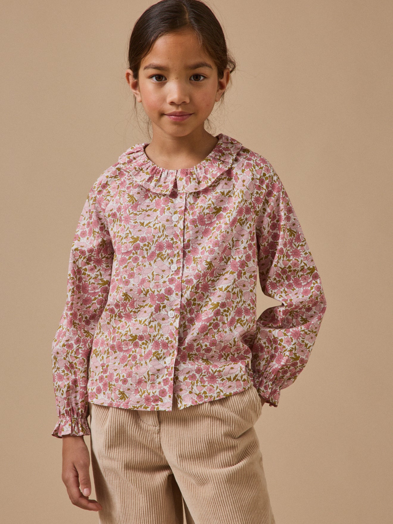 Girl's shirt made with Liberty fabric
