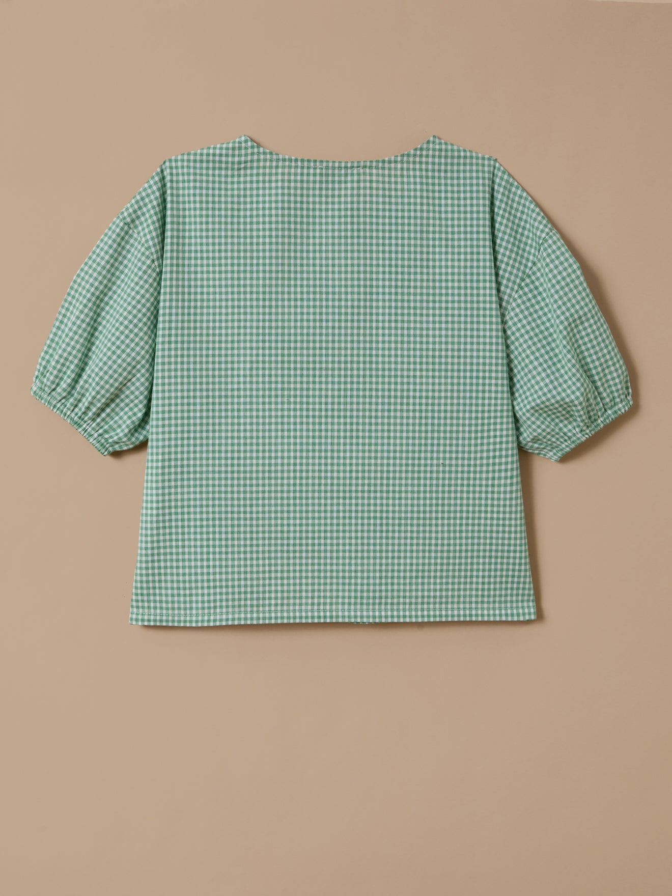 Girl's gingham check print blouse