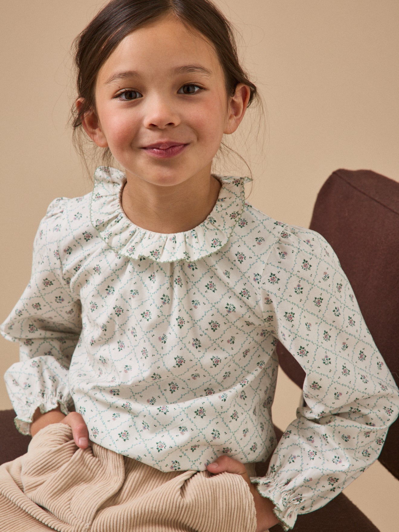 Girl's Solene print shirt
