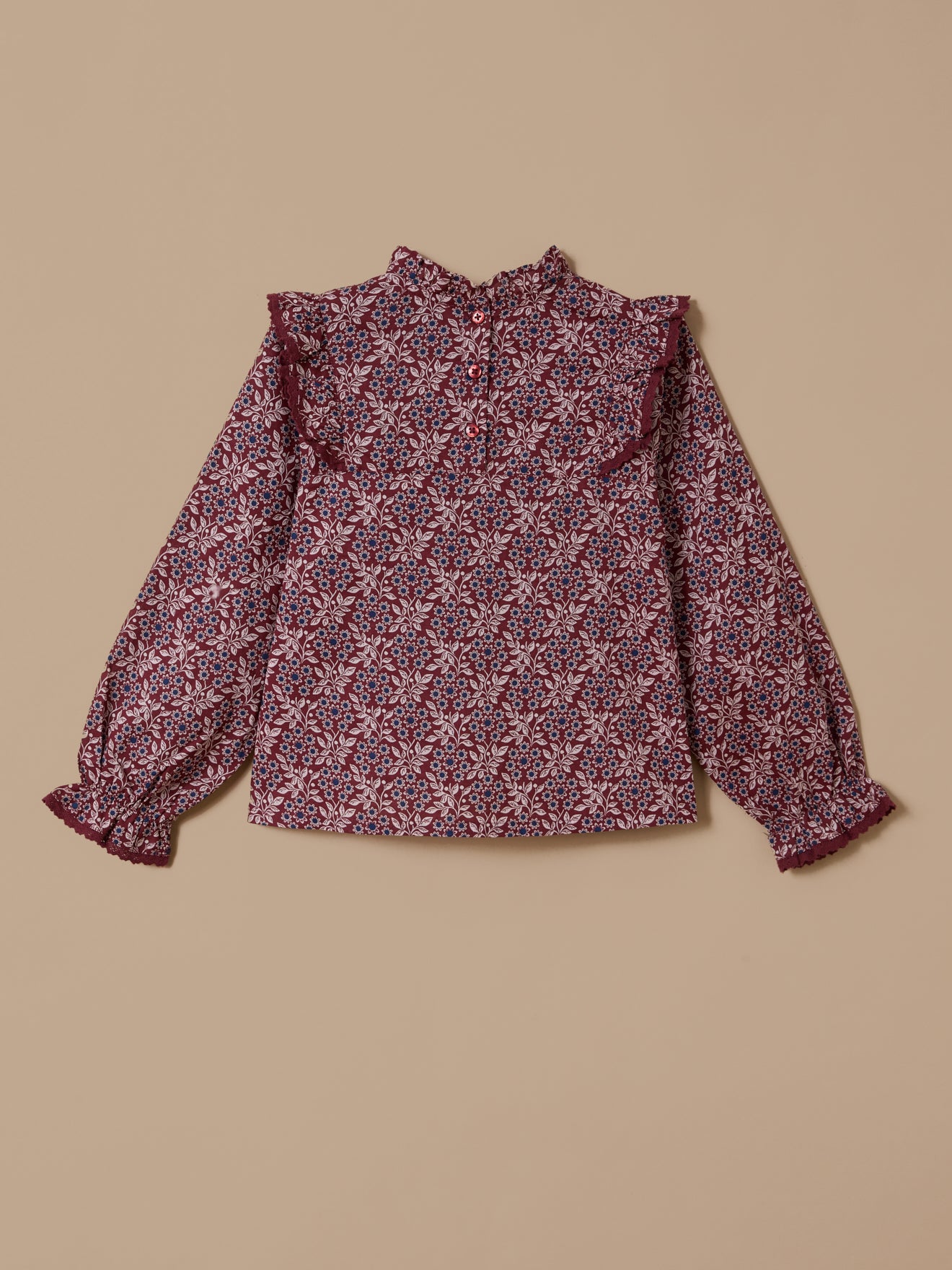 Girl's Ophelia-print blouse