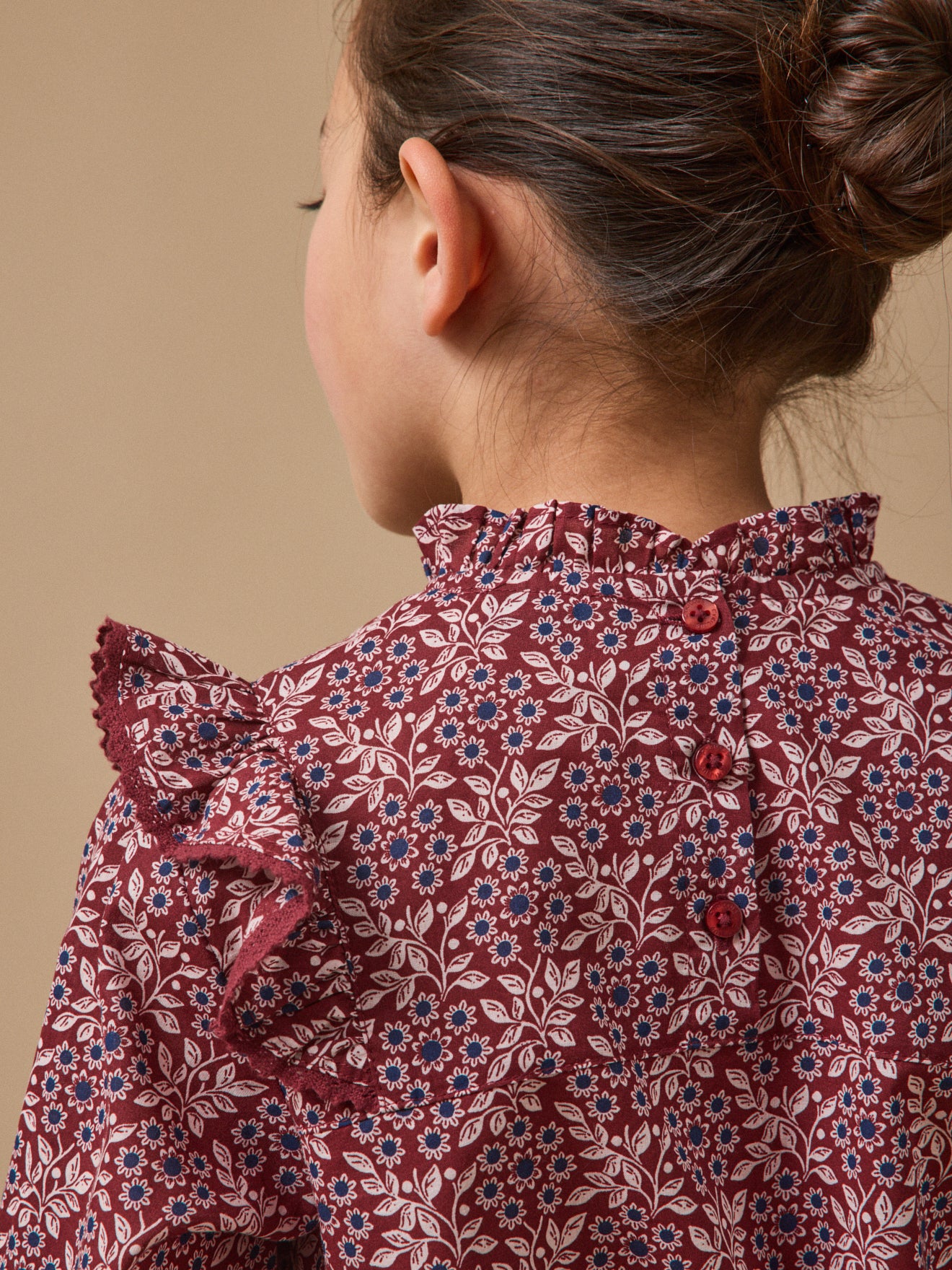 Girl's Ophelia-print blouse