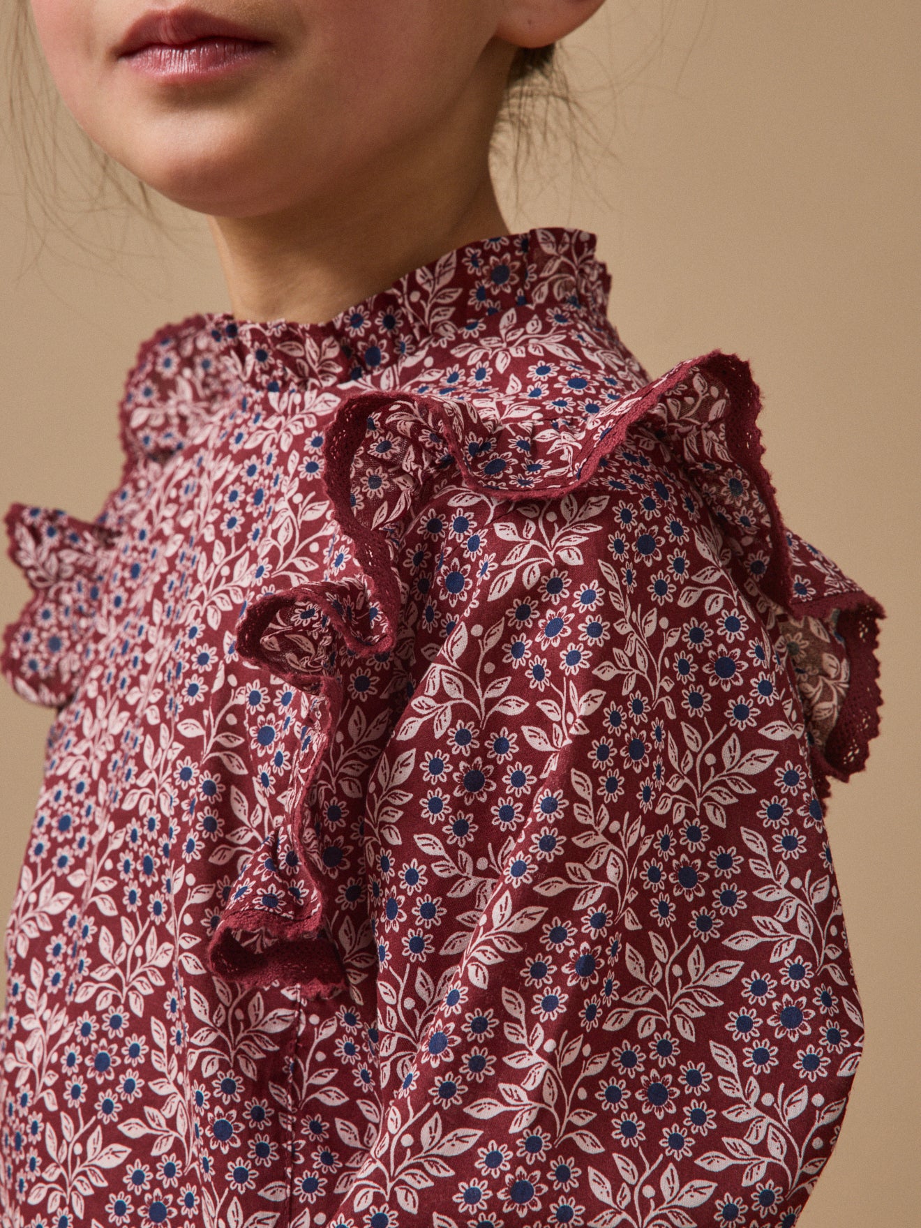 Girl's Ophelia-print blouse