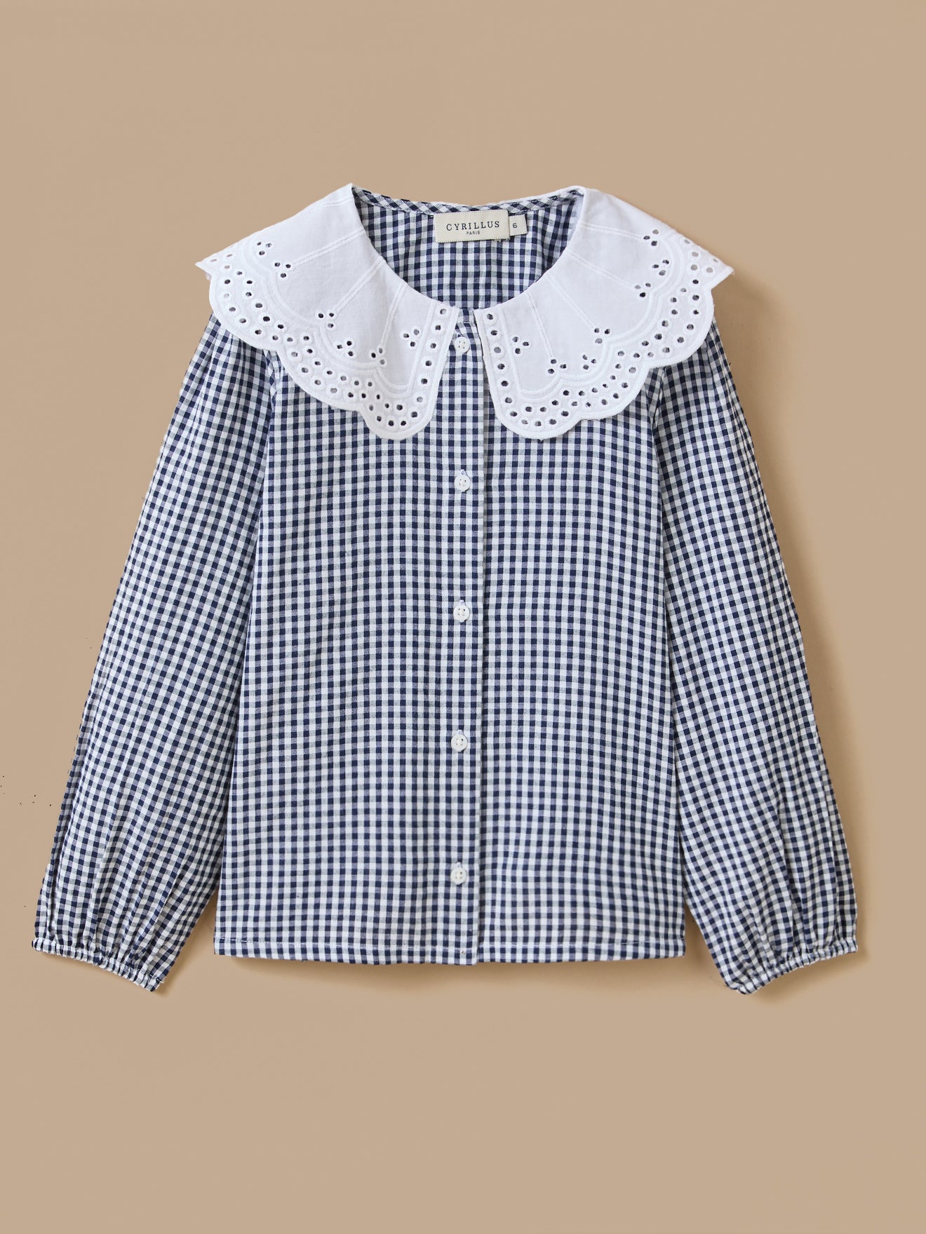 Girl's gingham check shirt