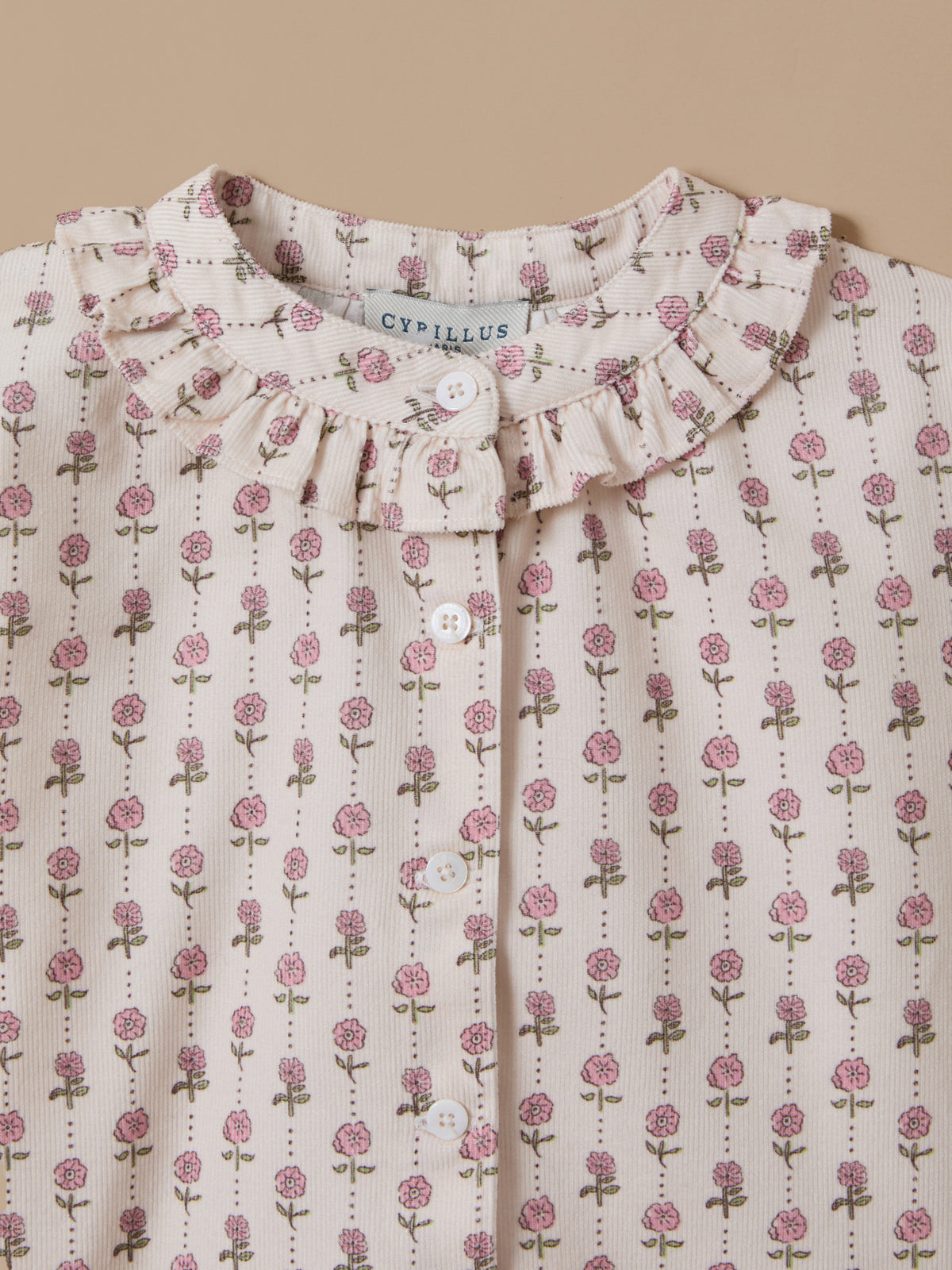 Chemise imprimée en velours Fille
