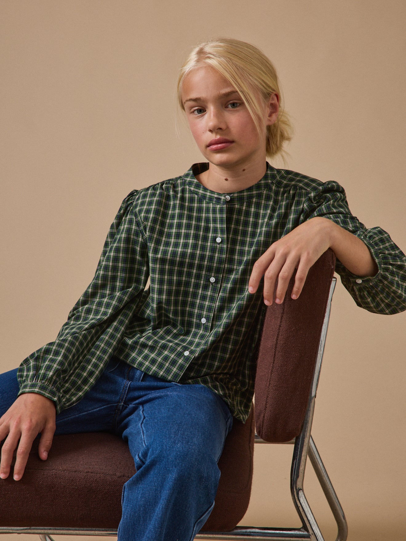 Girl's checked shirt